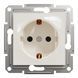 Розетка з заземленням, крем, без рамки Asfora Schneider Electric EPH2970123 фото 1