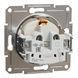 Розетка з заземленням, крем, без рамки Asfora Schneider Electric EPH2970123 фото 2