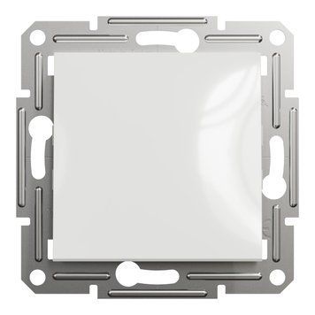 Кнопковий вимикач білий, без рамки, Asfora Schneider Electric EPH0770121 фото