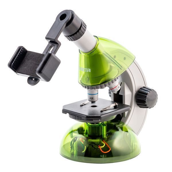 Мікроскоп SIGETA MIXI 40x-640x GREEN (з адаптером для смартфона) з набором слайдів і аксесуарів 65912 фото