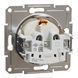 Розетка з заземленням та захисними шторками, крем, без рамки Asfora Schneider Electric EPH2970223 фото 2