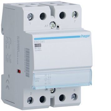 Контактор модульний 40A, 2НЗ, 230В Hager ESC241 фото