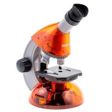Мікроскоп SIGETA MIXI 40x-640x ORANGE (з адаптером для смартфона) з набором слайдів і аксесуарів 65913 фото