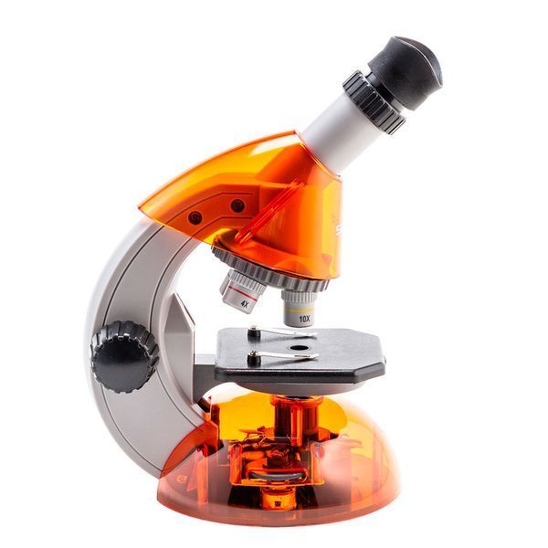 Мікроскоп SIGETA MIXI 40x-640x ORANGE (з адаптером для смартфона) з набором слайдів і аксесуарів 65913 фото